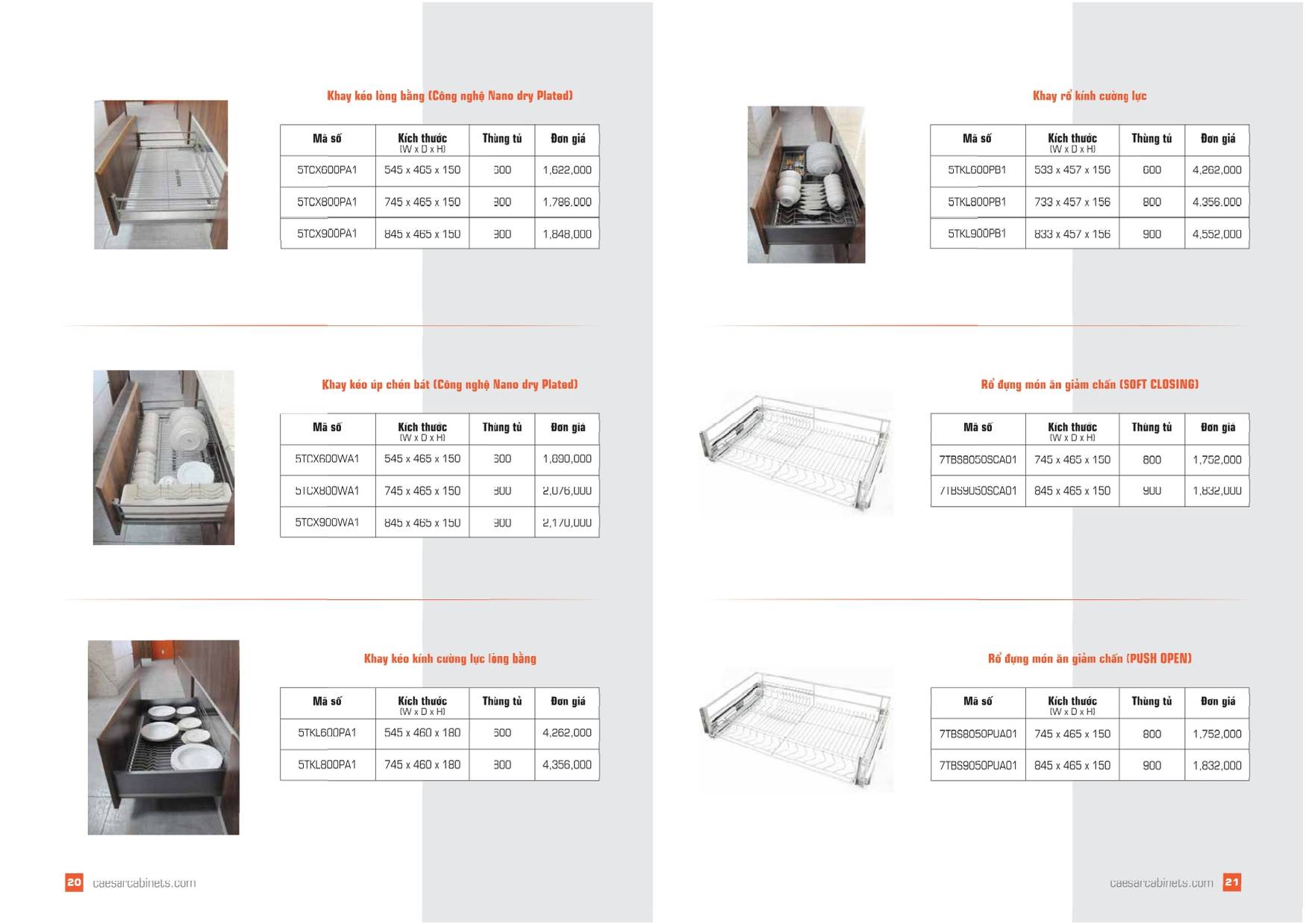 Tủ bếp Caesar Catalogue và Bảng giá mới nhất 2025 /Page 10